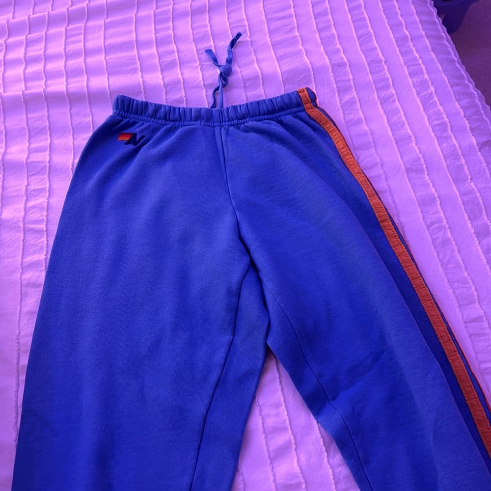 BLUE AVIATOR NATION SWEATPANTS WOMENS XS